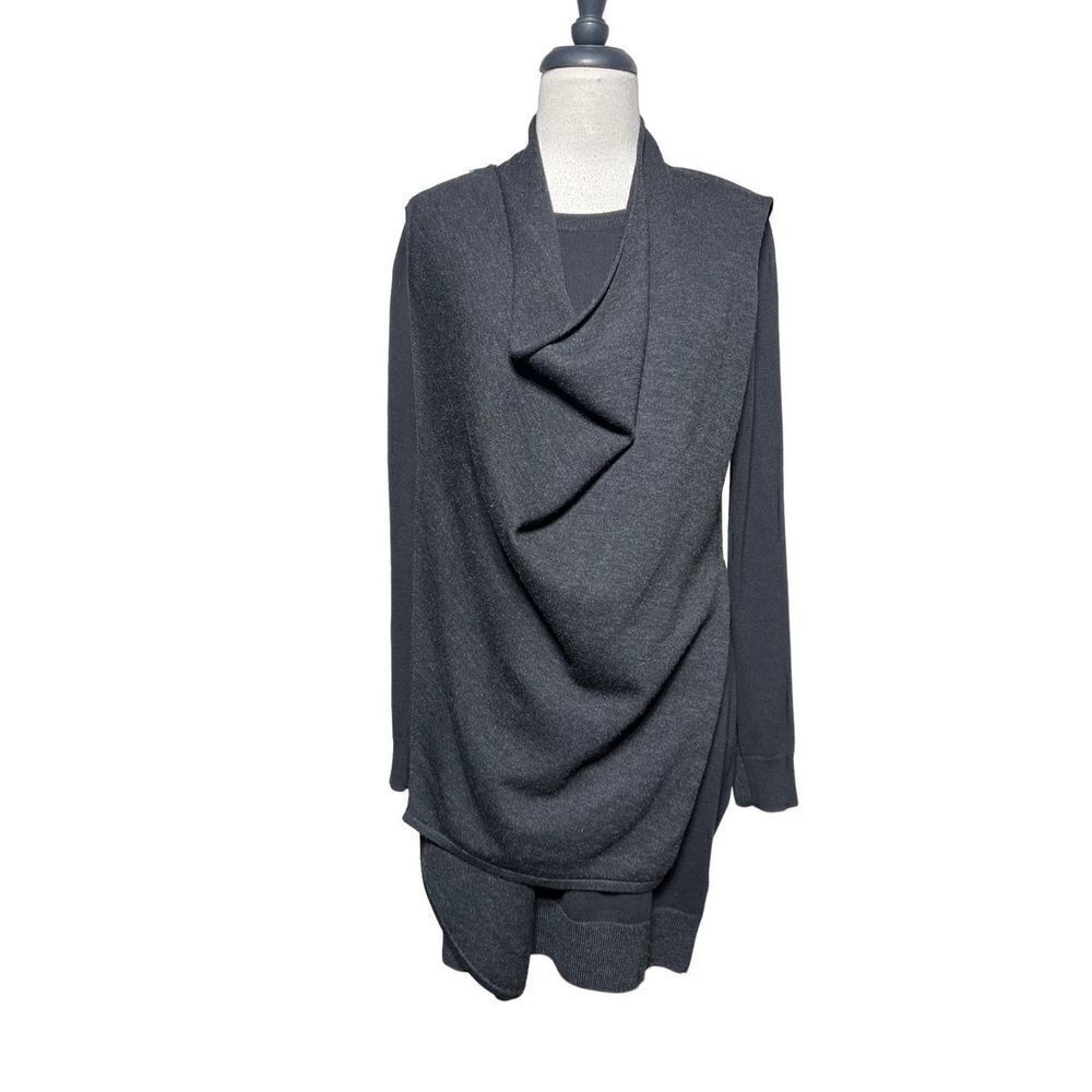 ALLSAINTS Drina Dress Long Sleeve Asymmetrical Mini Dress Size 4